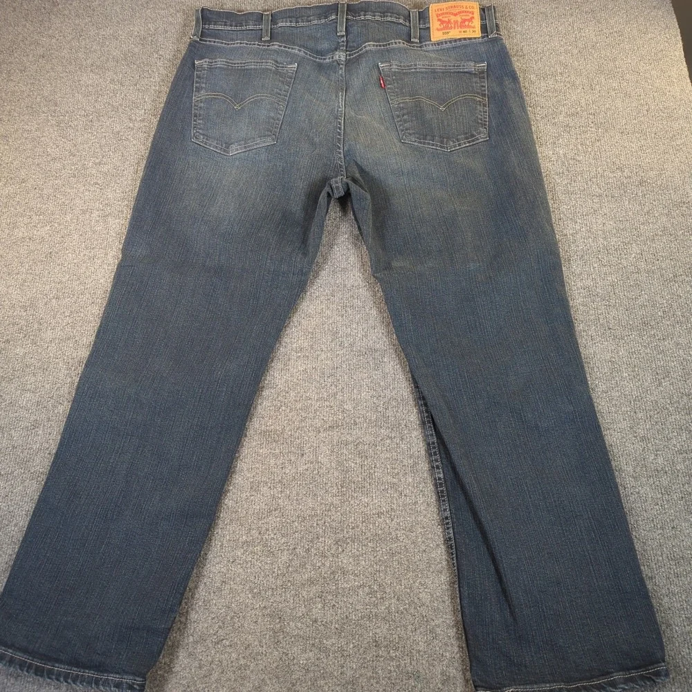 Levis 559 Relaxed Straight Jeans Men 40x30 Blue Denim WaterLess 00559-0463 #2694